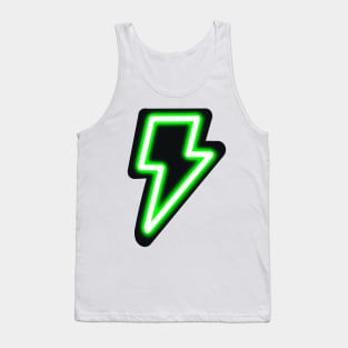 Neon Green Lightning Bolt Tank Top